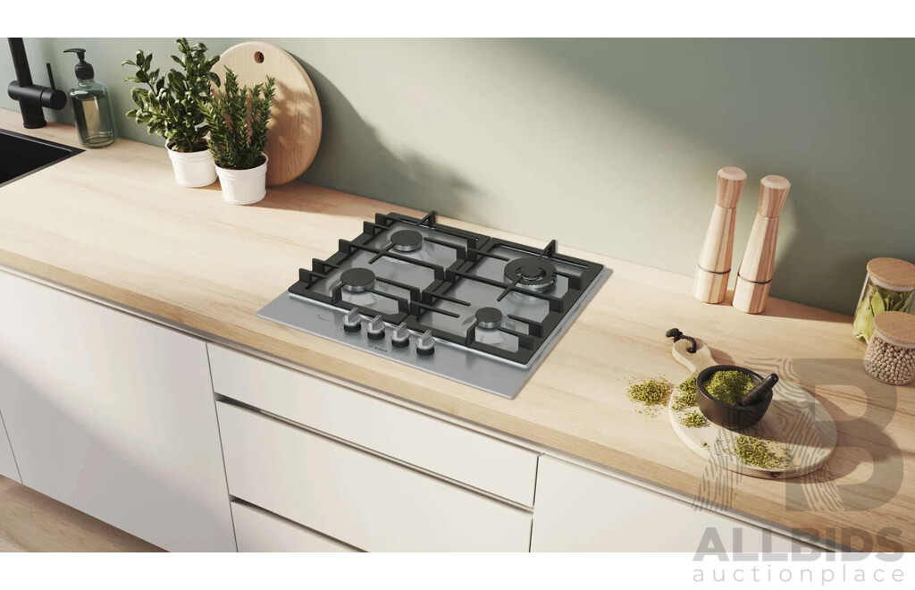 BOSCH 60cm Series 6 Natural Gas Cooktop (PCH6A5I90A)
