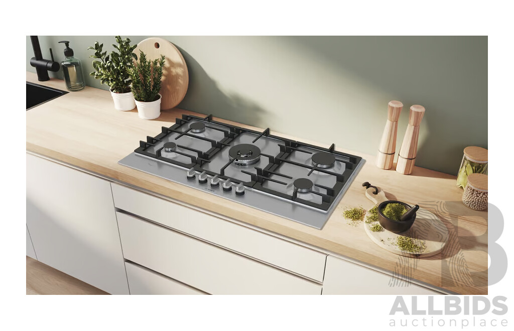 BOSCH 90cm Series 6 Natural Gas Cooktop (PCR9A5B90A)