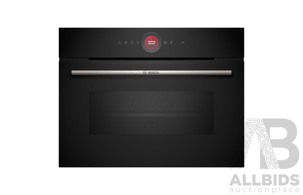 BOSCH Series 8 6Ocm Black Compact Combination Oven with Microwave (CMG633BB1A) (H: 455 X W: 594 X D: 548mm)