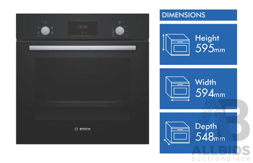 BOSCH Series 2 60cm Built-In Oven (HBF134EB0A/18)