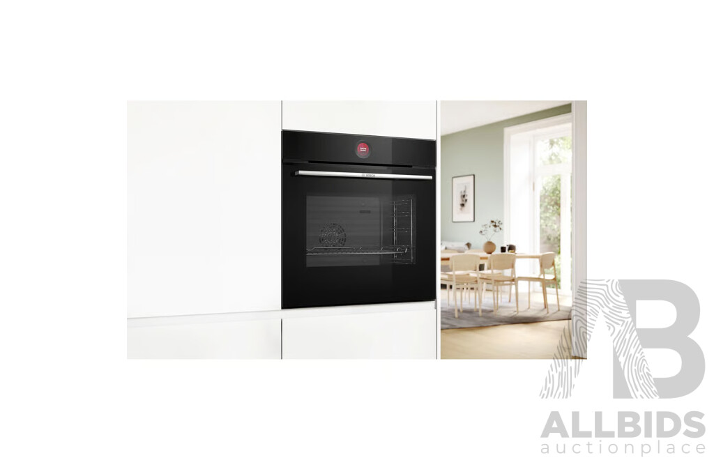 BOSCH Series 8 60cm Black Multifunction Oven (HBG7341B1A) (H: 595 X W: 594 X D: 548mm)