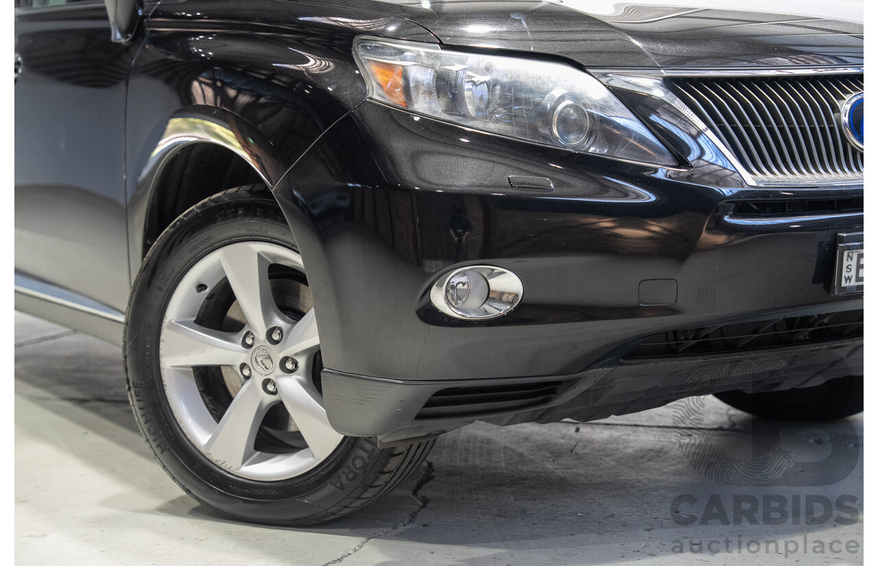 02/2011 Lexus RX450h Prestige (AWD) GYL15R 4D Wagon Black Hybrid V6 3.5L