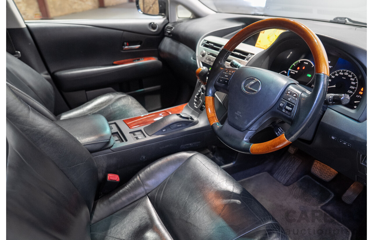 02/2011 Lexus RX450h Prestige (AWD) GYL15R 4D Wagon Black Hybrid V6 3.5L