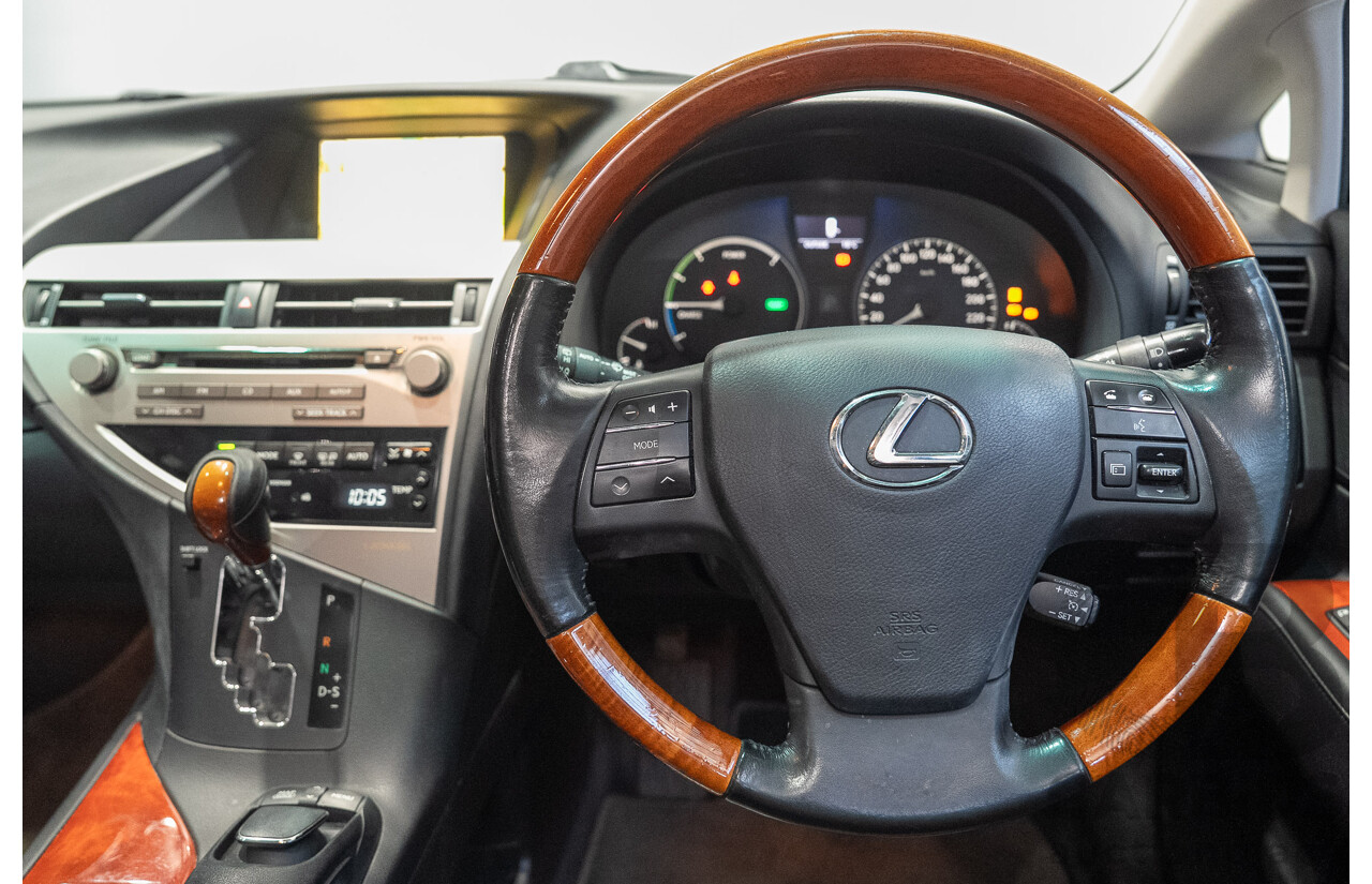 02/2011 Lexus RX450h Prestige (AWD) GYL15R 4D Wagon Black Hybrid V6 3.5L