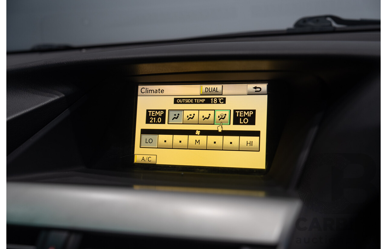 02/2011 Lexus RX450h Prestige (AWD) GYL15R 4D Wagon Black Hybrid V6 3.5L