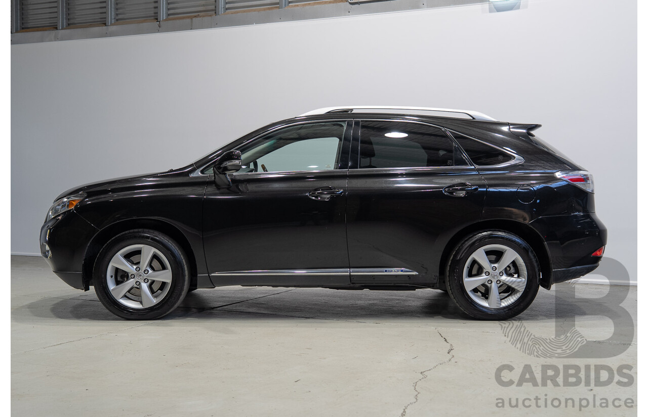 02/2011 Lexus RX450h Prestige (AWD) GYL15R 4D Wagon Black Hybrid V6 3.5L