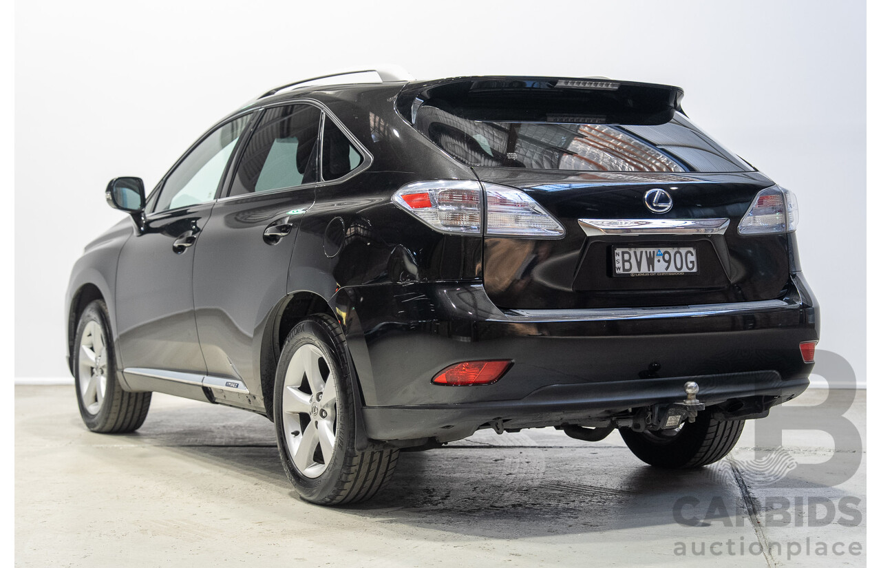 02/2011 Lexus RX450h Prestige (AWD) GYL15R 4D Wagon Black Hybrid V6 3.5L