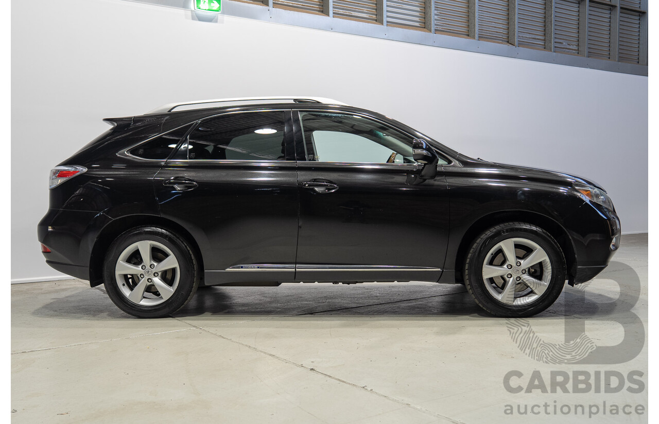 02/2011 Lexus RX450h Prestige (AWD) GYL15R 4D Wagon Black Hybrid V6 3.5L