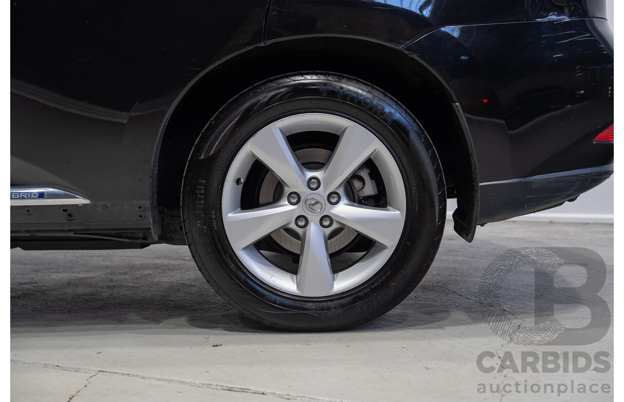 02/2011 Lexus RX450h Prestige (AWD) GYL15R 4D Wagon Black Hybrid V6 3.5L