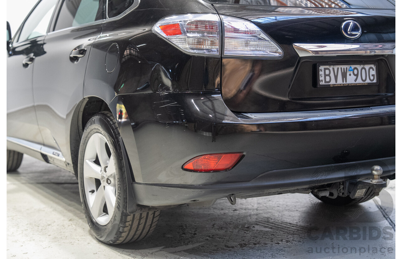02/2011 Lexus RX450h Prestige (AWD) GYL15R 4D Wagon Black Hybrid V6 3.5L