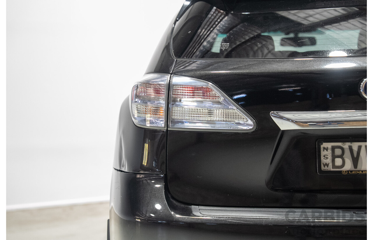 02/2011 Lexus RX450h Prestige (AWD) GYL15R 4D Wagon Black Hybrid V6 3.5L