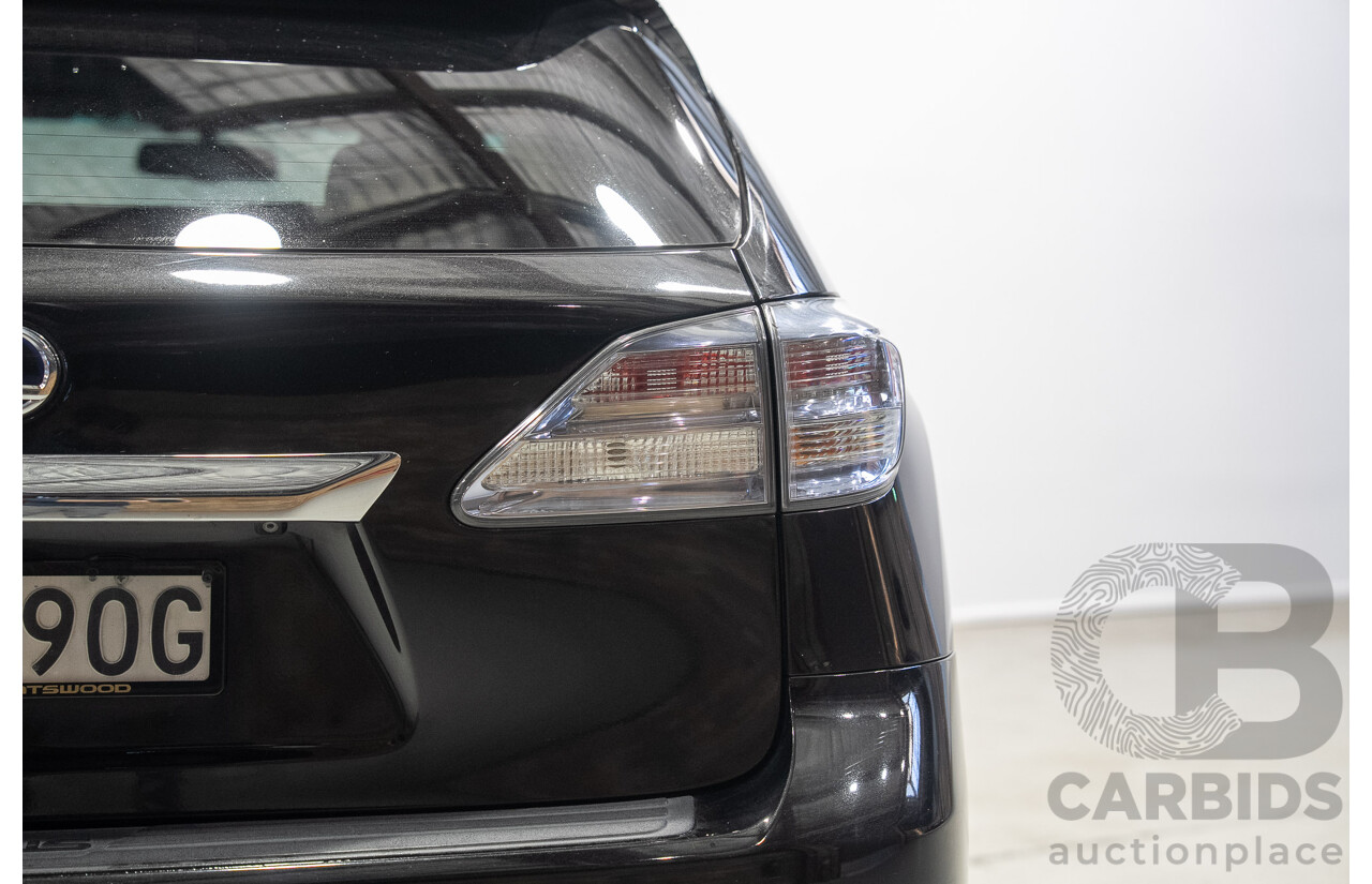 02/2011 Lexus RX450h Prestige (AWD) GYL15R 4D Wagon Black Hybrid V6 3.5L