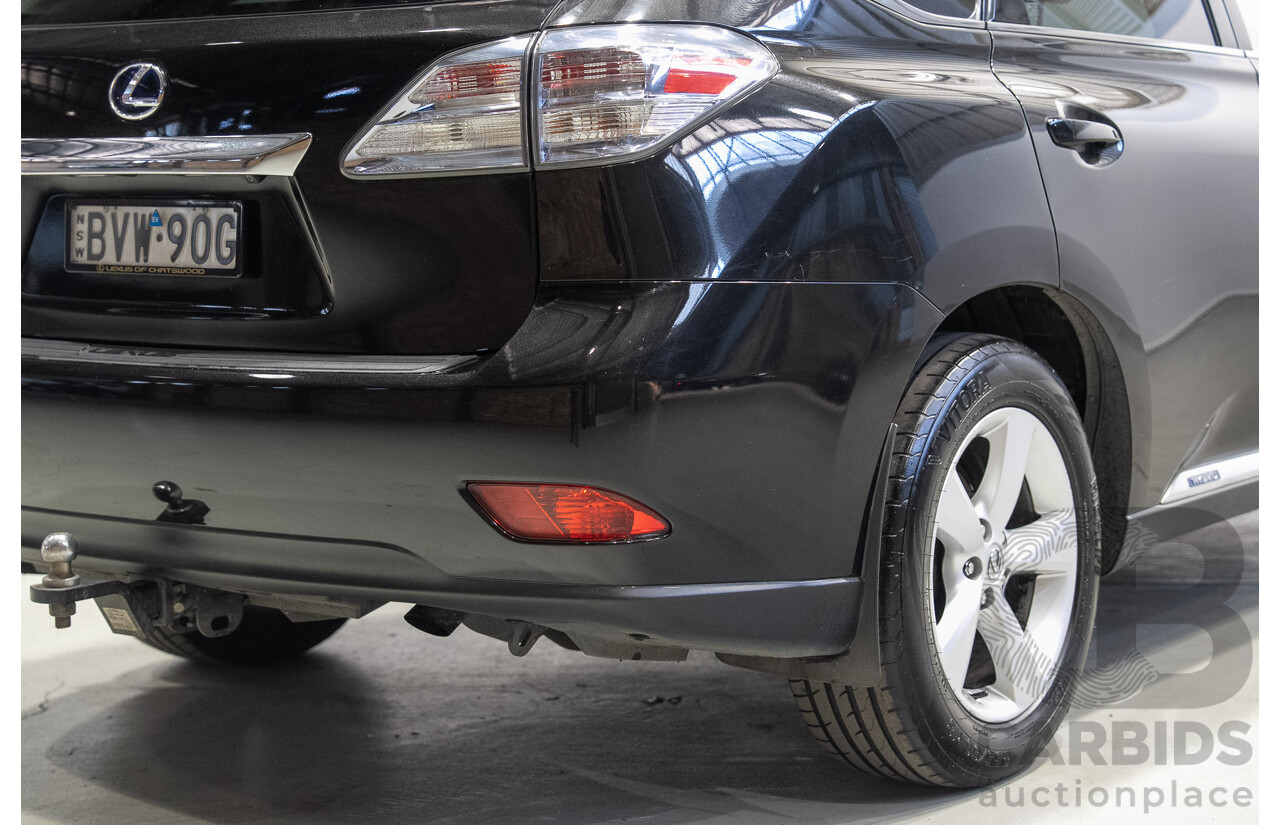 02/2011 Lexus RX450h Prestige (AWD) GYL15R 4D Wagon Black Hybrid V6 3.5L