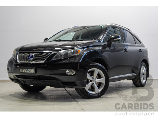 02/2011 Lexus RX450h Prestige (AWD) GYL15R 4D Wagon Black Hybrid V6 3.5L
