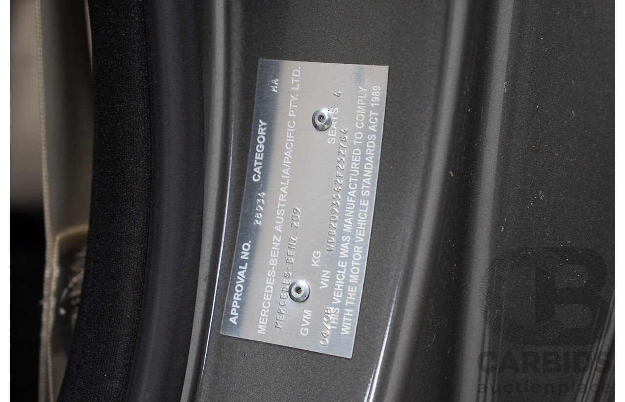 04/2008 Mercedes-Benz CLK280 Avantgarde C209 07 Upgrade 2d Coupe Grey V6 3.0L