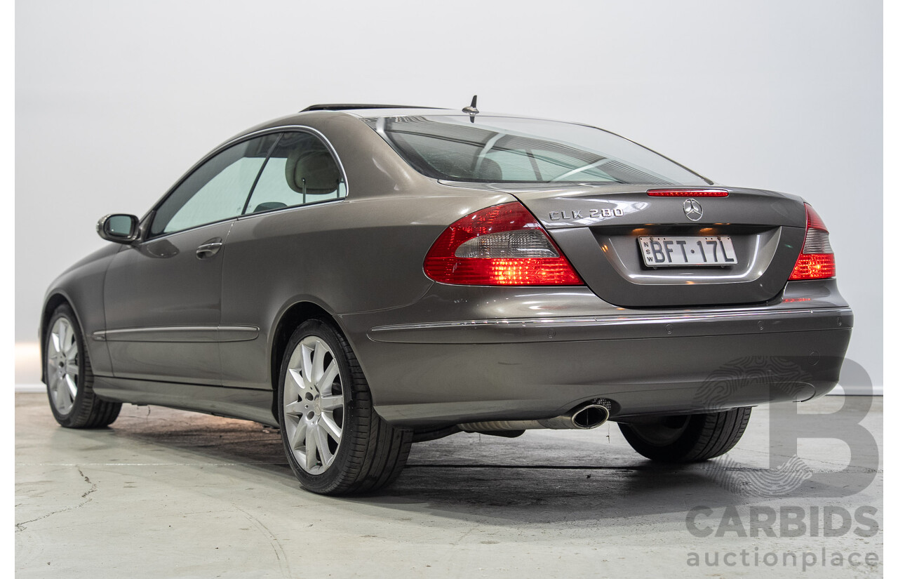 04/2008 Mercedes-Benz CLK280 Avantgarde C209 07 Upgrade 2d Coupe Grey V6 3.0L