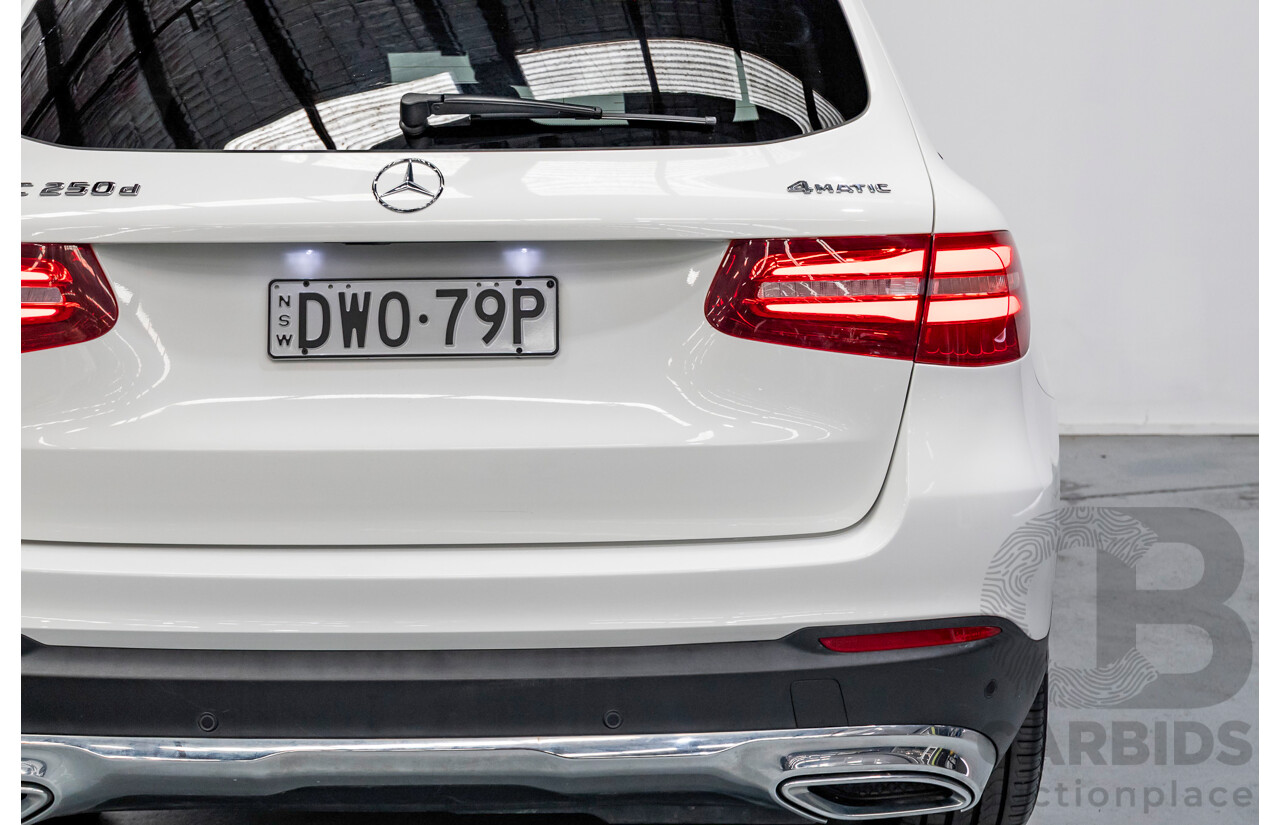 7/2018 Mercedes-Benz GLC 250d 4MATIC (AWD) X253 MY19 4d Wagon Polar White Twin Turbo Diesel 2.1L