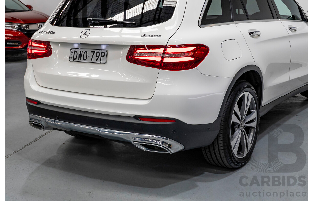 7/2018 Mercedes-Benz GLC 250d 4MATIC (AWD) X253 MY19 4d Wagon Polar White Twin Turbo Diesel 2.1L