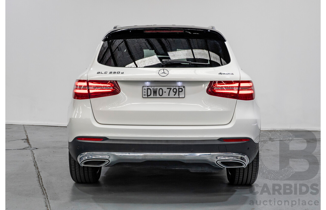 7/2018 Mercedes-Benz GLC 250d 4MATIC (AWD) X253 MY19 4d Wagon Polar White Twin Turbo Diesel 2.1L
