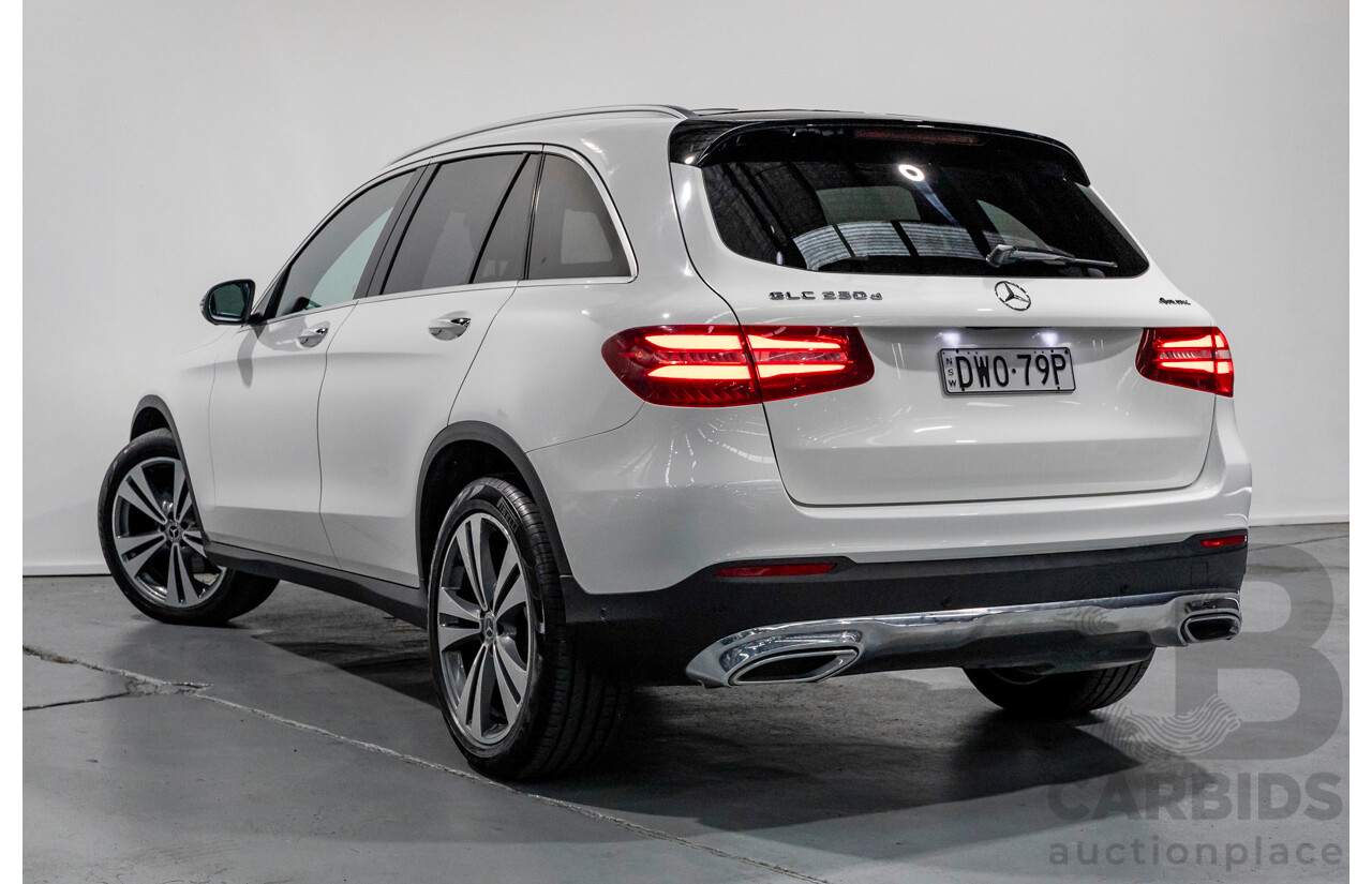 7/2018 Mercedes-Benz GLC 250d 4MATIC (AWD) X253 MY19 4d Wagon Polar White Twin Turbo Diesel 2.1L