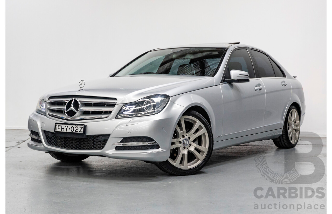 10/2012 Mercedes-Benz C250 Avantgarde W204 MY12 4d Sedan Iridium Silver Metallic Turbo 1.8L