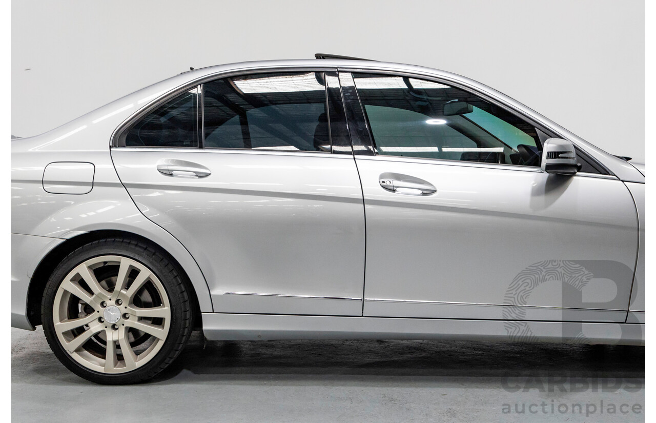 10/2012 Mercedes-Benz C250 Avantgarde W204 MY12 4d Sedan Iridium Silver Metallic Turbo 1.8L