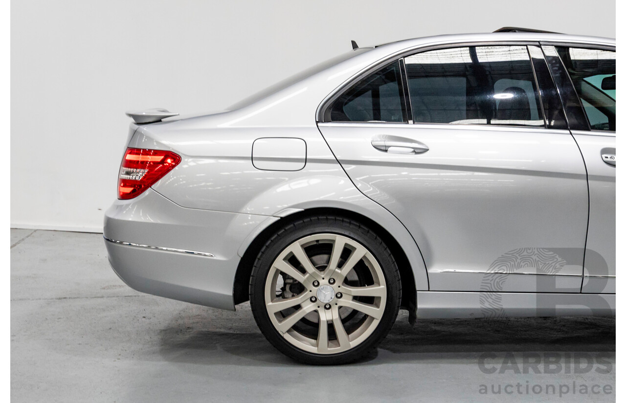 10/2012 Mercedes-Benz C250 Avantgarde W204 MY12 4d Sedan Iridium Silver Metallic Turbo 1.8L