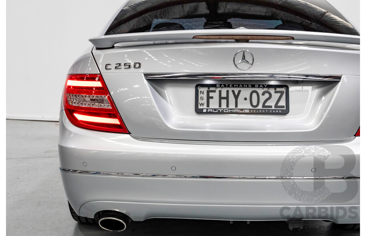 10/2012 Mercedes-Benz C250 Avantgarde W204 MY12 4d Sedan Iridium Silver Metallic Turbo 1.8L