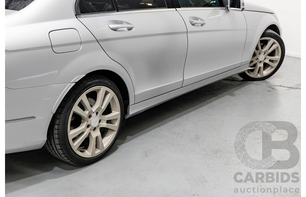 10/2012 Mercedes-Benz C250 Avantgarde W204 MY12 4d Sedan Iridium Silver Metallic Turbo 1.8L
