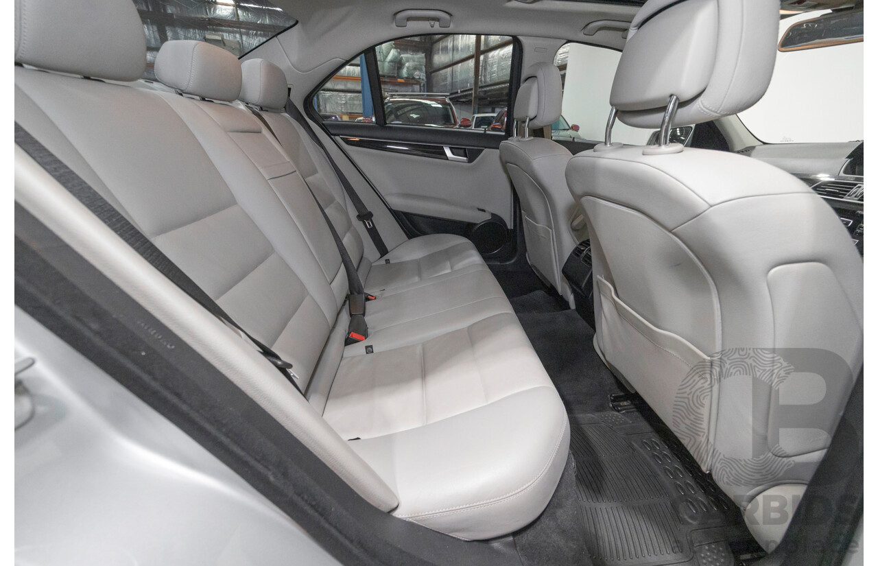 10/2012 Mercedes-Benz C250 Avantgarde W204 MY12 4d Sedan Iridium Silver Metallic Turbo 1.8L