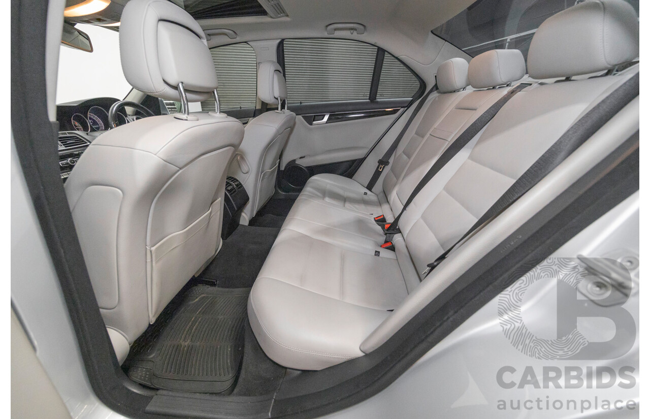 10/2012 Mercedes-Benz C250 Avantgarde W204 MY12 4d Sedan Iridium Silver Metallic Turbo 1.8L