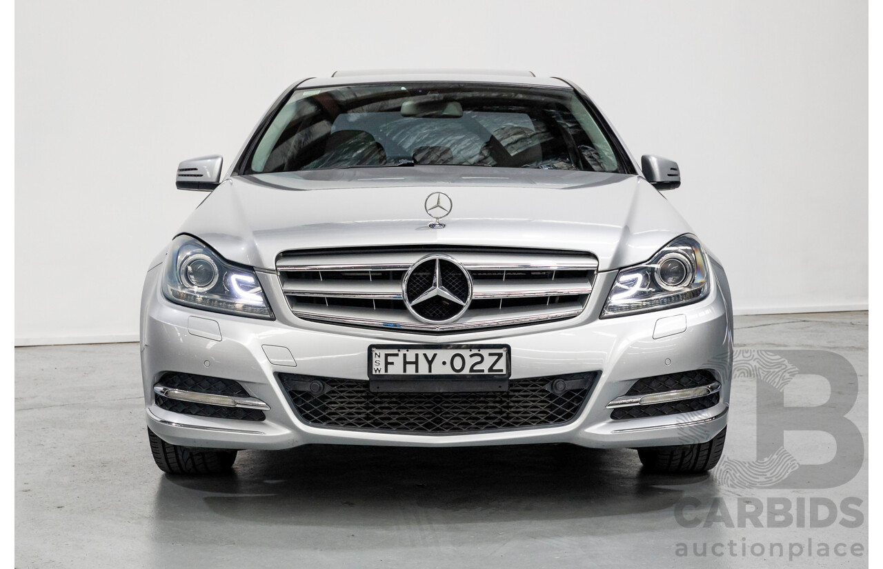 10/2012 Mercedes-Benz C250 Avantgarde W204 MY12 4d Sedan Iridium Silver Metallic Turbo 1.8L