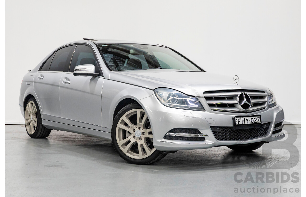 10/2012 Mercedes-Benz C250 Avantgarde W204 MY12 4d Sedan Iridium Silver Metallic Turbo 1.8L