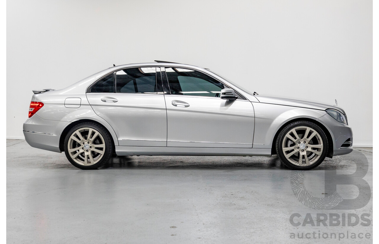 10/2012 Mercedes-Benz C250 Avantgarde W204 MY12 4d Sedan Iridium Silver Metallic Turbo 1.8L