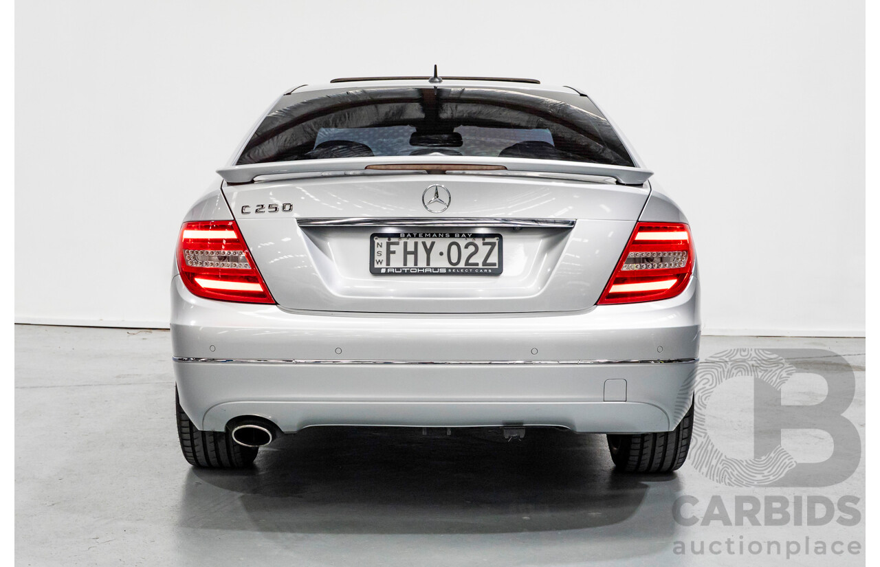 10/2012 Mercedes-Benz C250 Avantgarde W204 MY12 4d Sedan Iridium Silver Metallic Turbo 1.8L