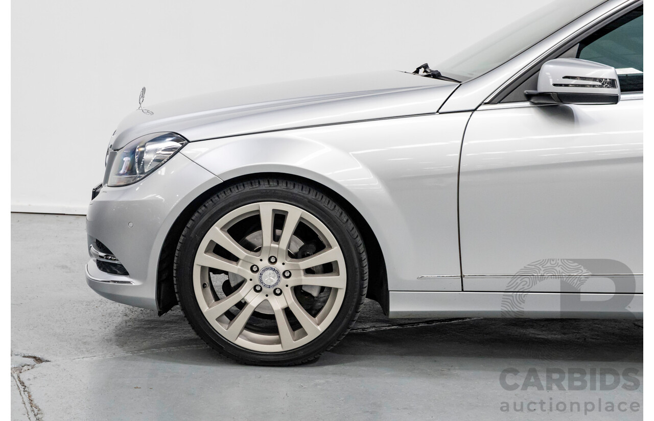 10/2012 Mercedes-Benz C250 Avantgarde W204 MY12 4d Sedan Iridium Silver Metallic Turbo 1.8L