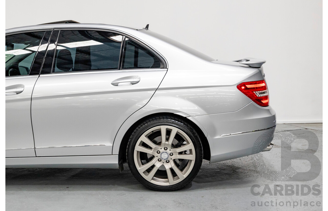 10/2012 Mercedes-Benz C250 Avantgarde W204 MY12 4d Sedan Iridium Silver Metallic Turbo 1.8L