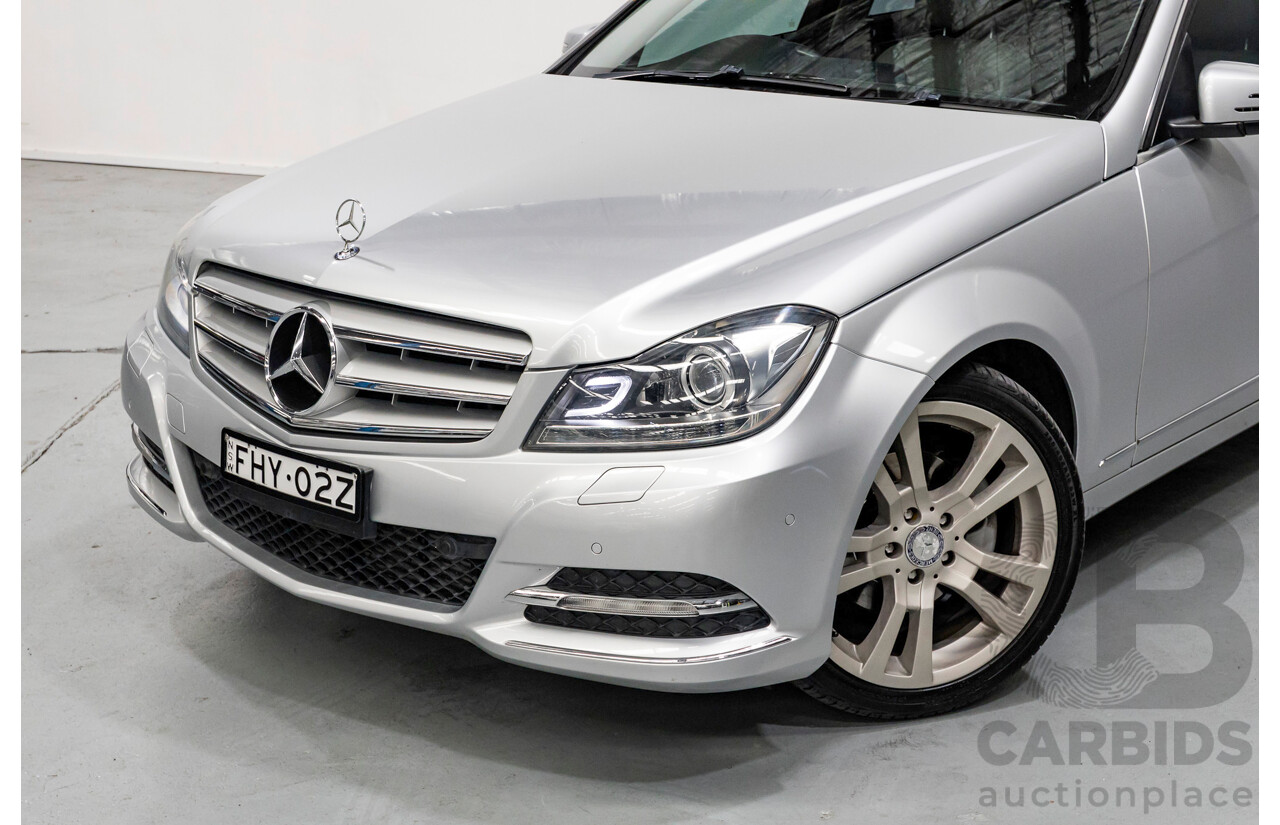 10/2012 Mercedes-Benz C250 Avantgarde W204 MY12 4d Sedan Iridium Silver Metallic Turbo 1.8L