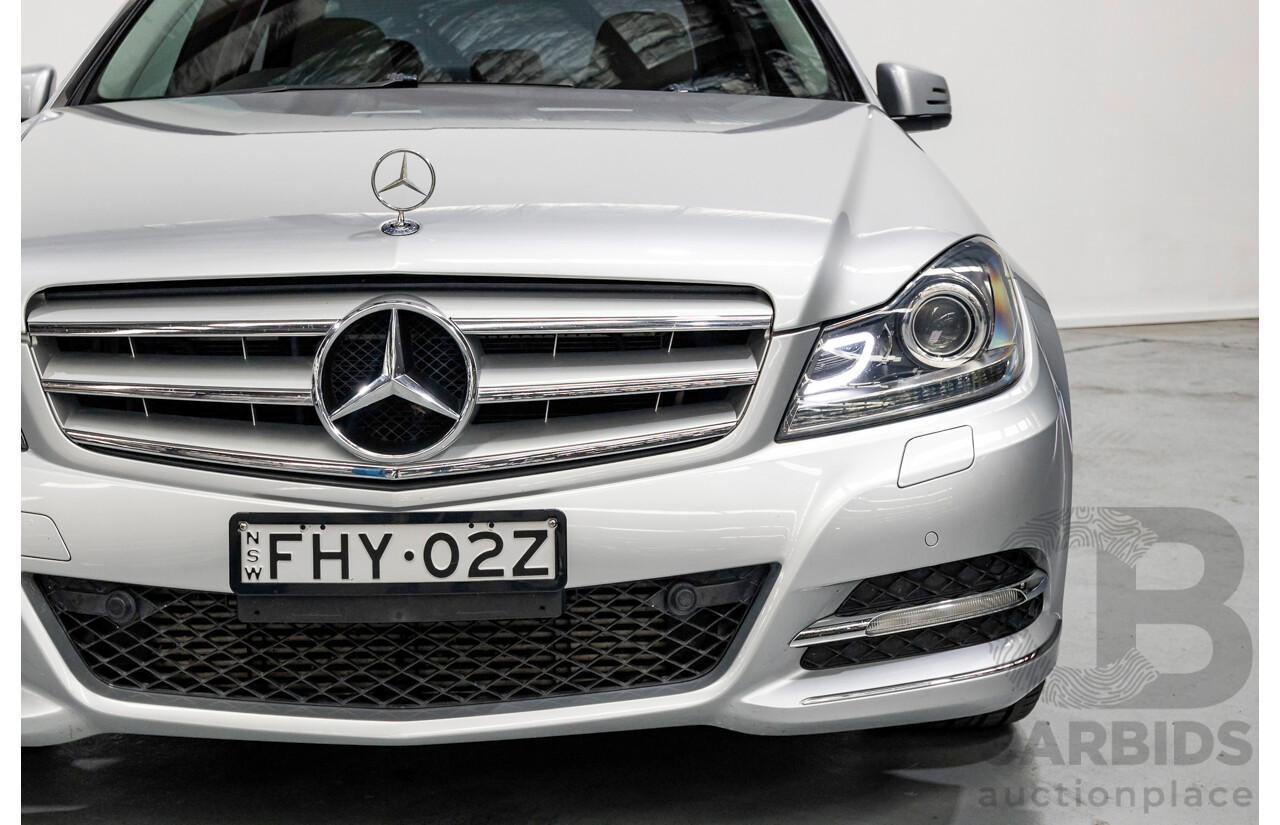 10/2012 Mercedes-Benz C250 Avantgarde W204 MY12 4d Sedan Iridium Silver Metallic Turbo 1.8L