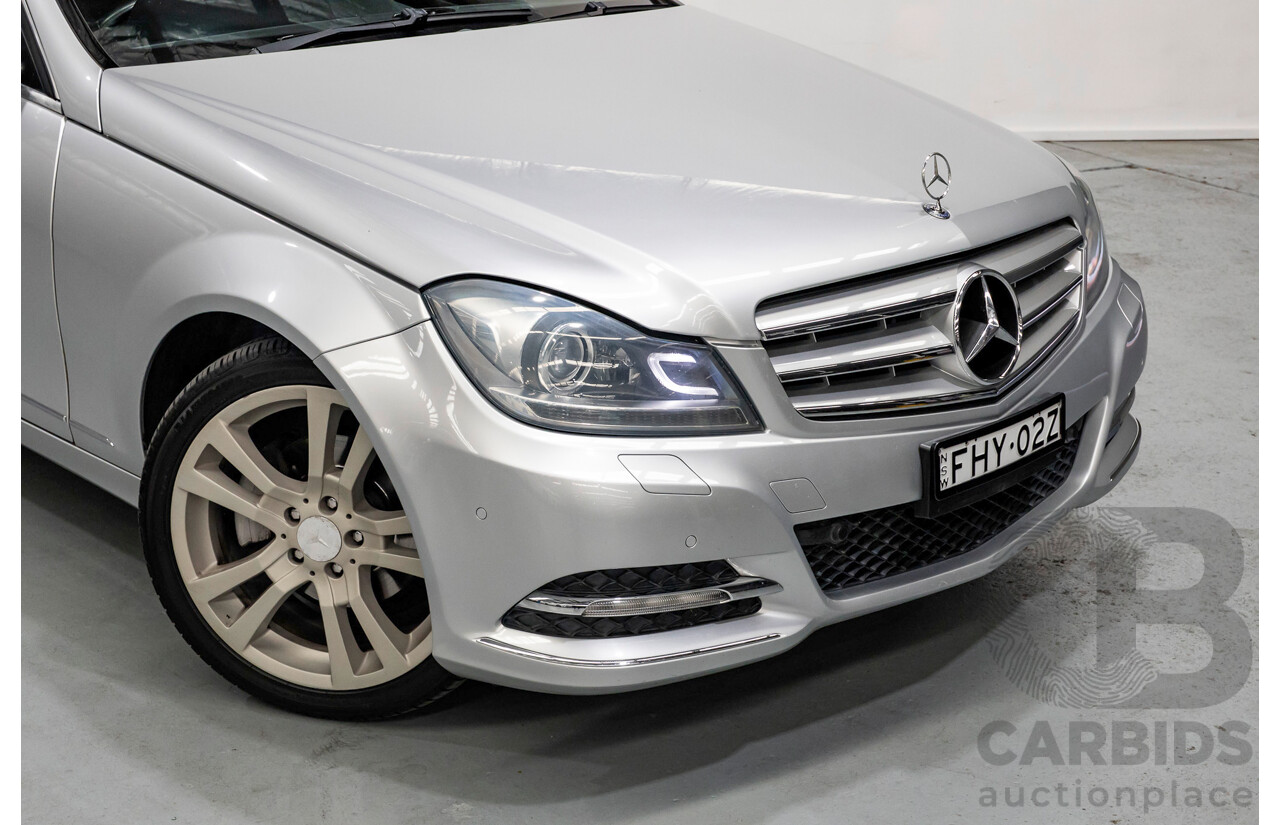 10/2012 Mercedes-Benz C250 Avantgarde W204 MY12 4d Sedan Iridium Silver Metallic Turbo 1.8L