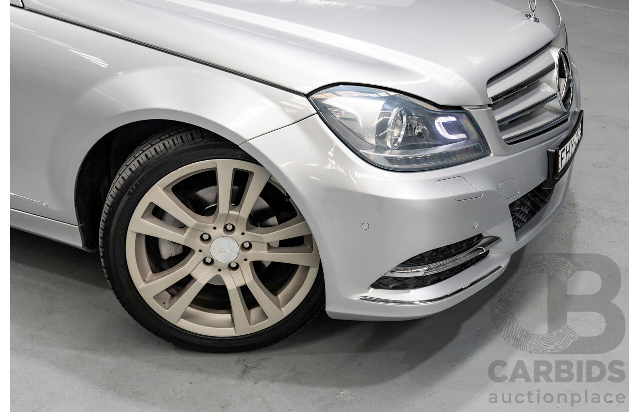 10/2012 Mercedes-Benz C250 Avantgarde W204 MY12 4d Sedan Iridium Silver Metallic Turbo 1.8L