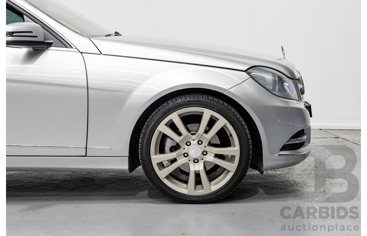 10/2012 Mercedes-Benz C250 Avantgarde W204 MY12 4d Sedan Iridium Silver Metallic Turbo 1.8L