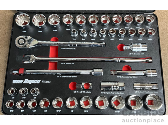REPCO 42 Piece AF & Metric 1/2 Inch Socket Set (RTK3103)