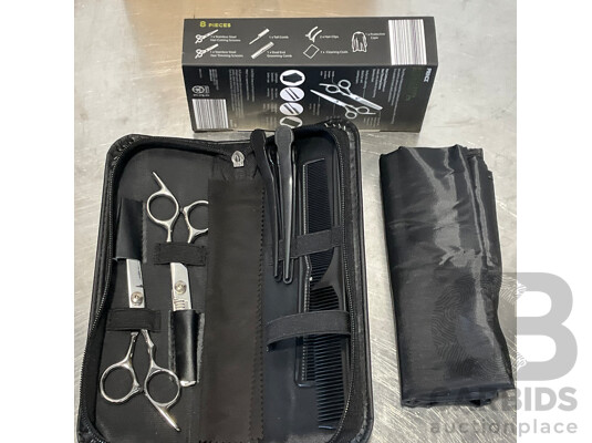 PRINCE Professional Hair Cutting Kit (8 Piece Set) - LOT OF 2