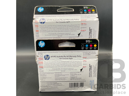 HP (915XL) 4-Pack Genuine Ink Cartridges - Lot of 2
