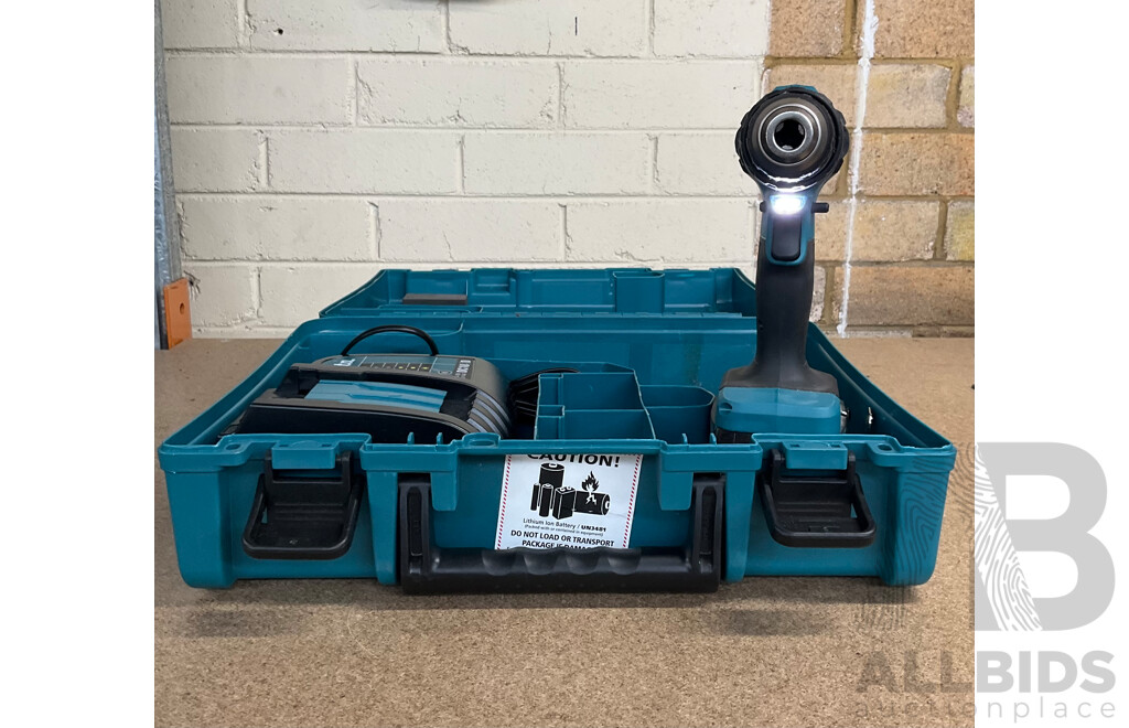 MAKITA 18V Brushless Hammer Driver Drill (DHP485) with Battery & Charger.