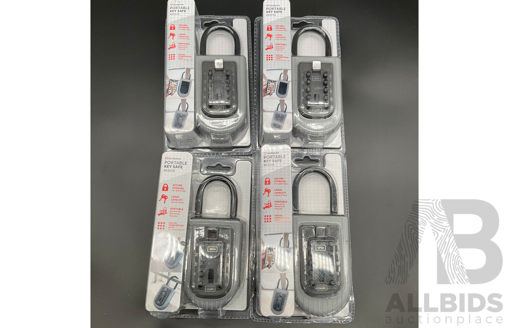 SANDLEFORD Key Storage Safe - Lot of 4