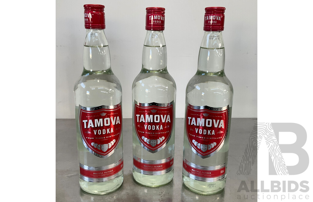 TAMOVA Vodka 700ML - LOT of 3