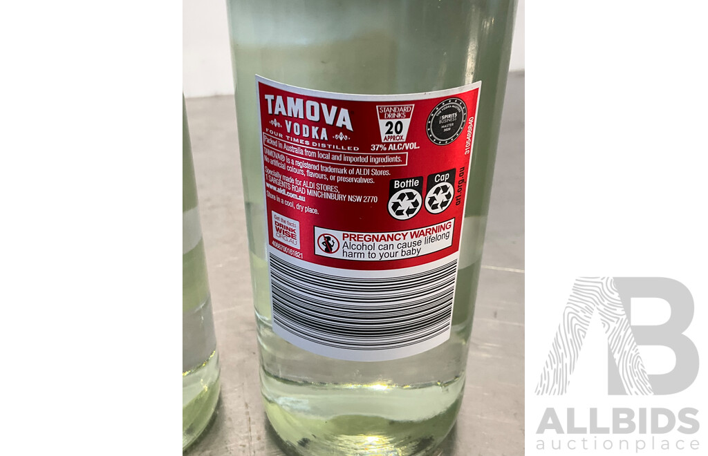 TAMOVA Vodka 700ML - LOT of 3