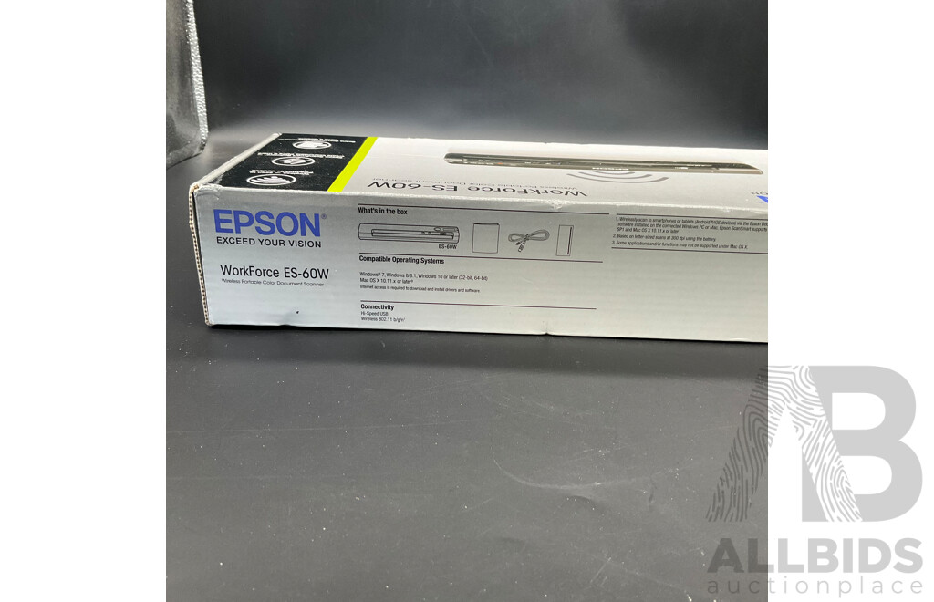 EPSON WorkForce ES-60W Wireless Portable Color Document Scanner